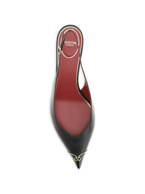 ヴァレンティノ Vロゴ スリングバック パンプス 35.5 Valentino Garavani Vロゴ シグネチャー スリングバック パンプス