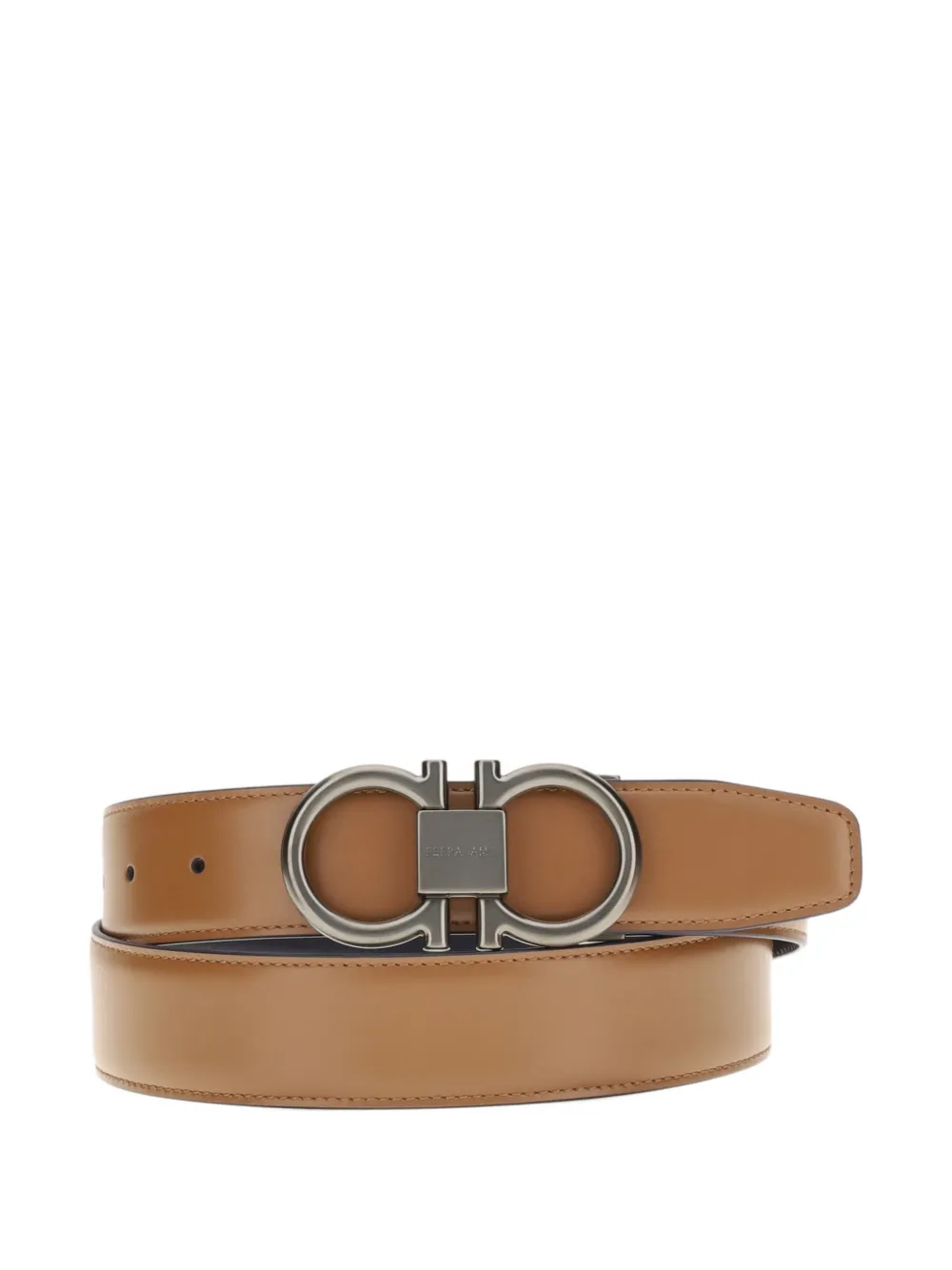 Ferragamo Gancini omkeerbare riem Bruin