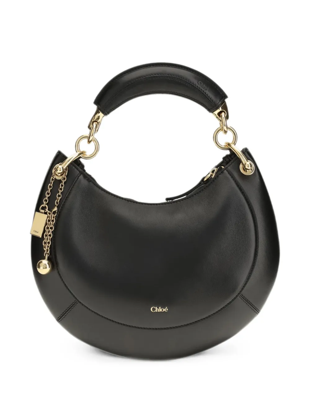 Chloé Marcie logo-print shoulder bag - Nero