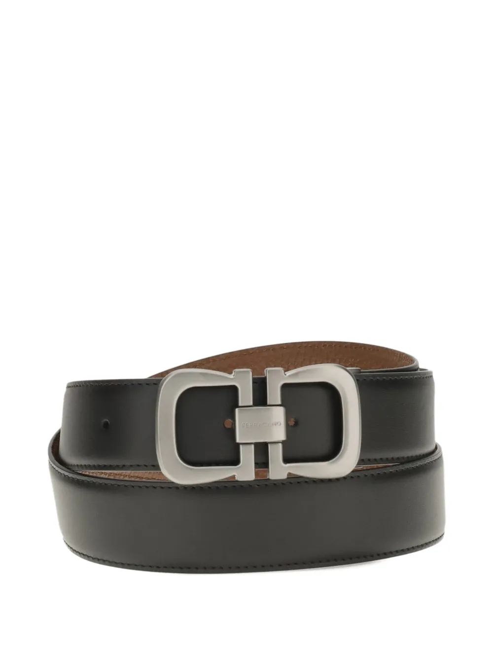 Ferragamo Gancini reversible adjustable belt - Nero