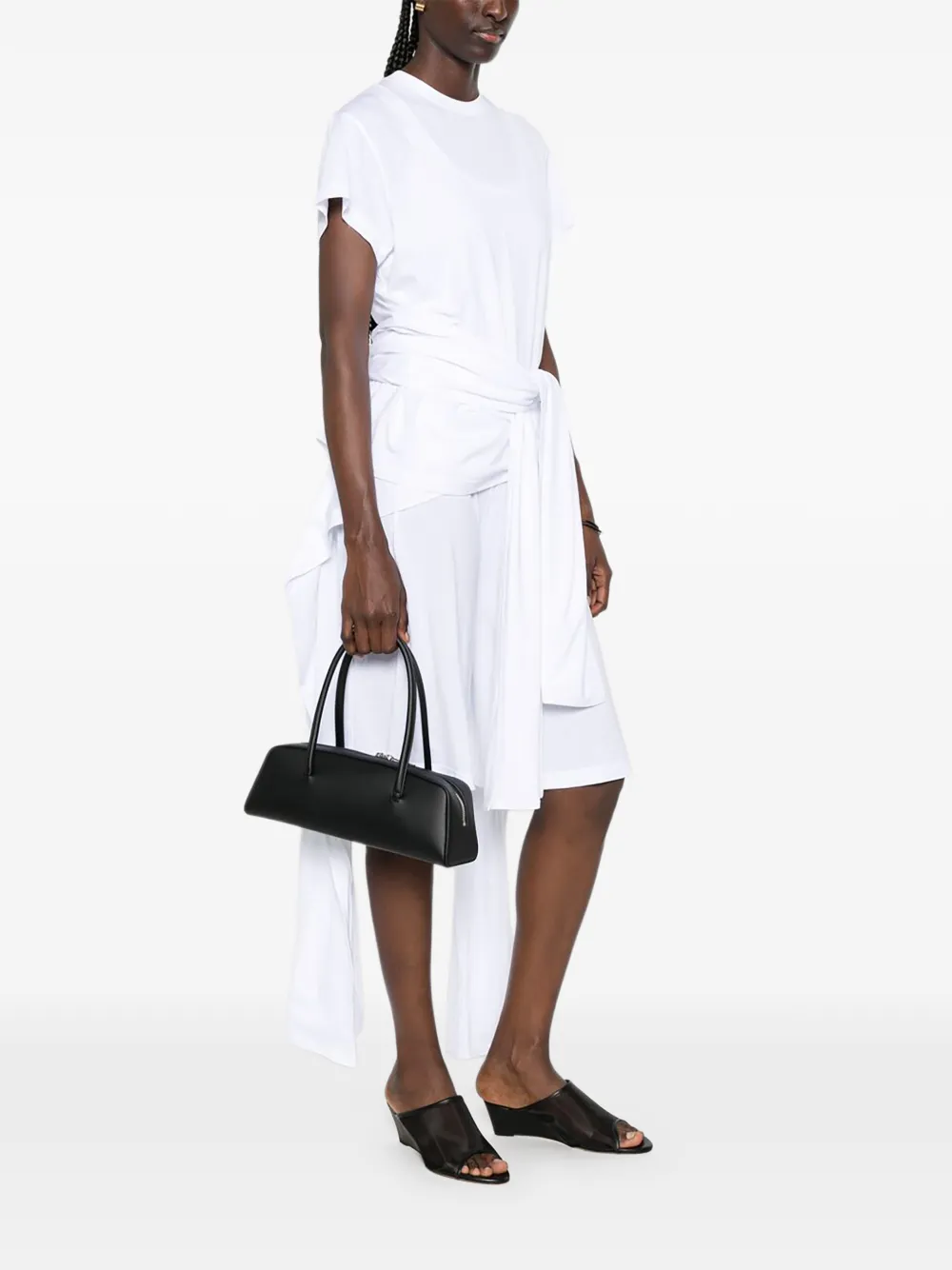 TOTEME Geplooide shorts met gewikkelde taille Wit