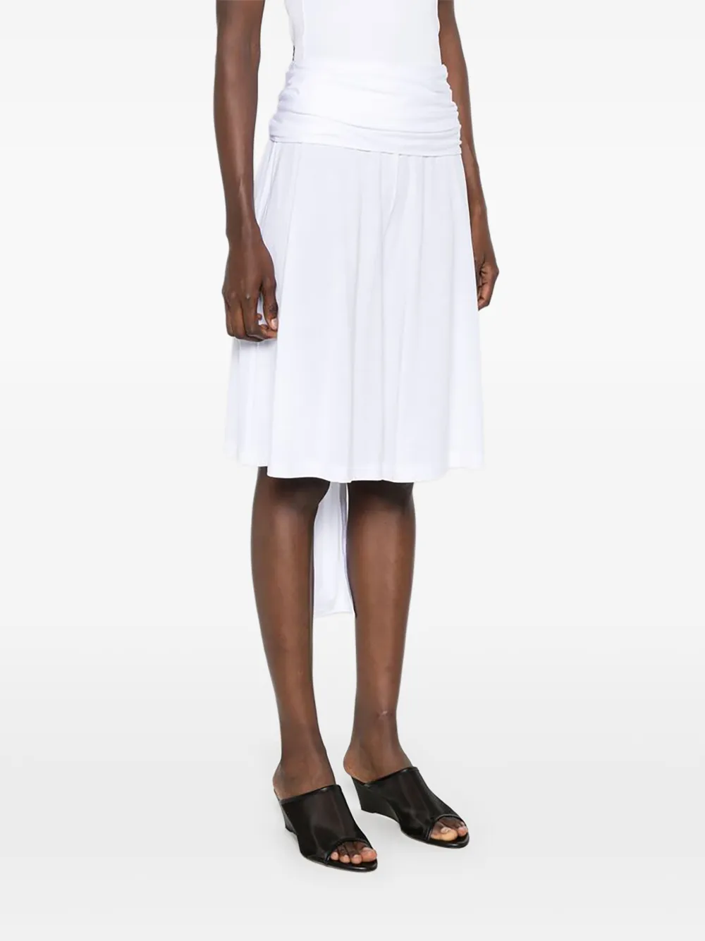 TOTEME Geplooide shorts met gewikkelde taille Wit