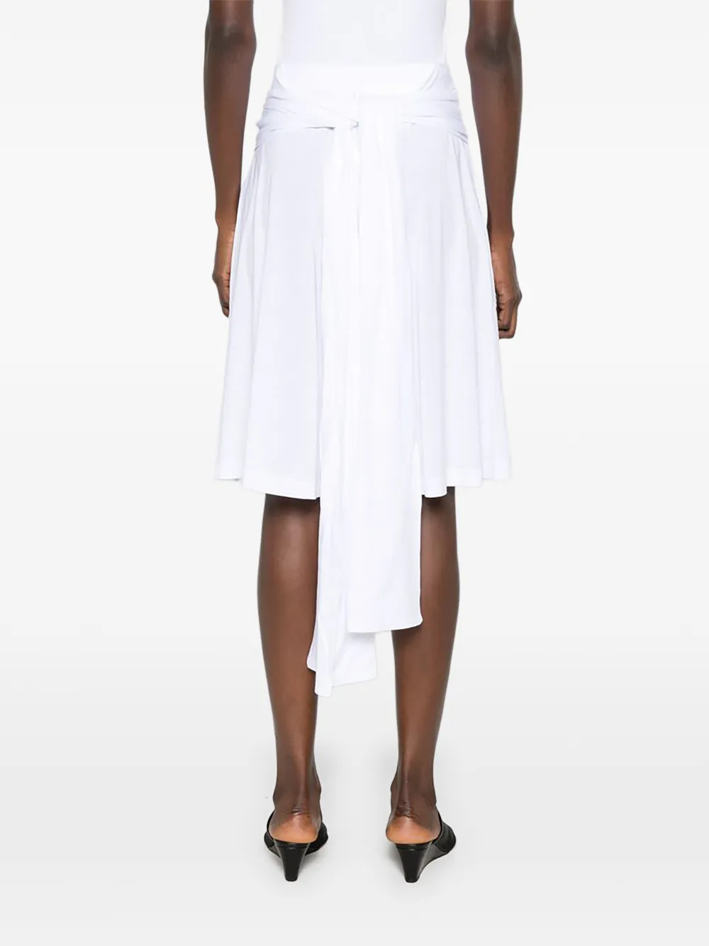 TOTEME Geplooide shorts met gewikkelde taille Wit