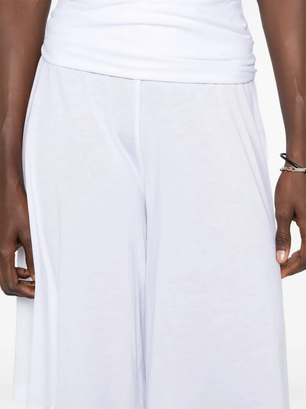 TOTEME Geplooide shorts met gewikkelde taille Wit