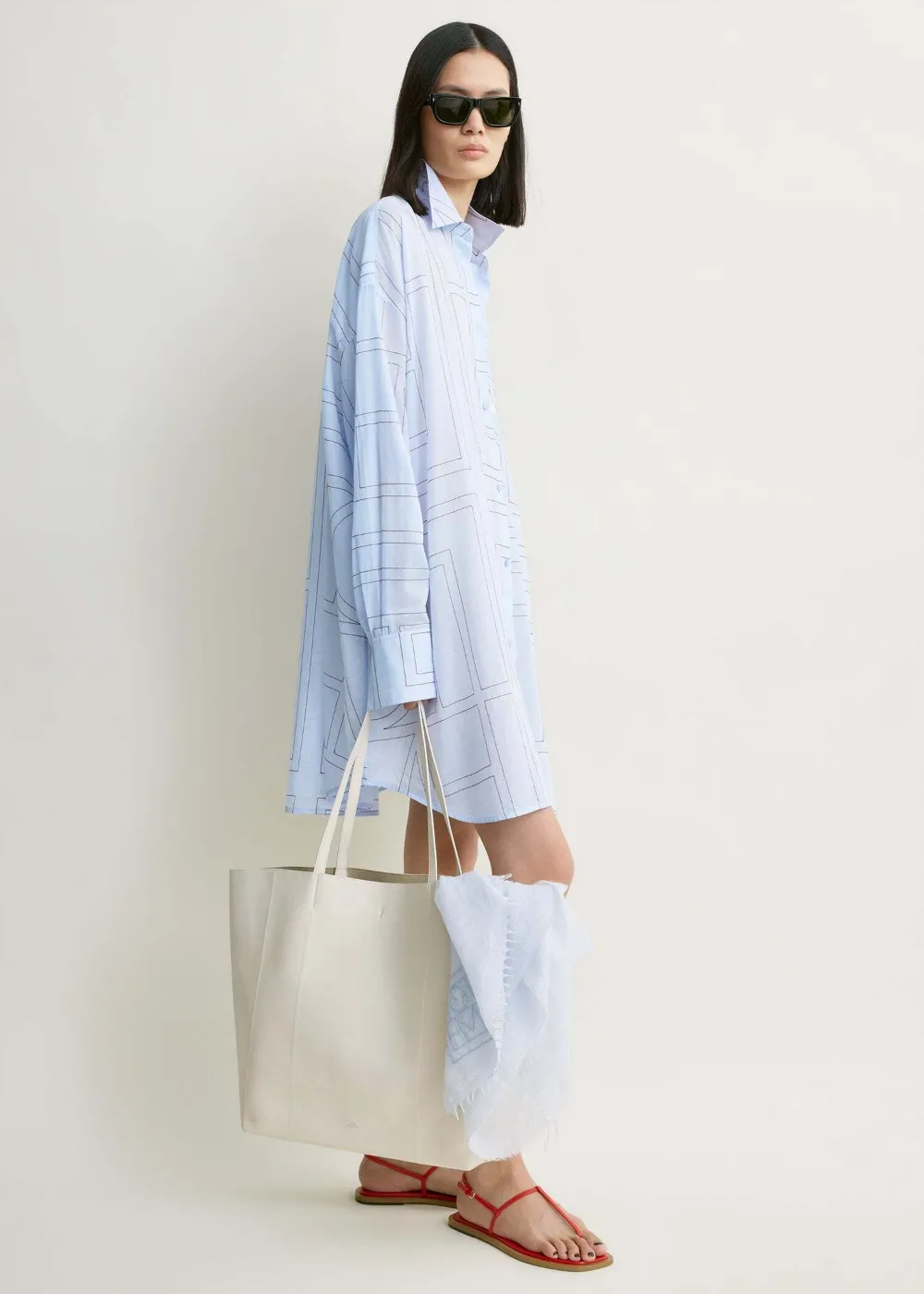 TOTEME Blouse met borduurwerk Blauw