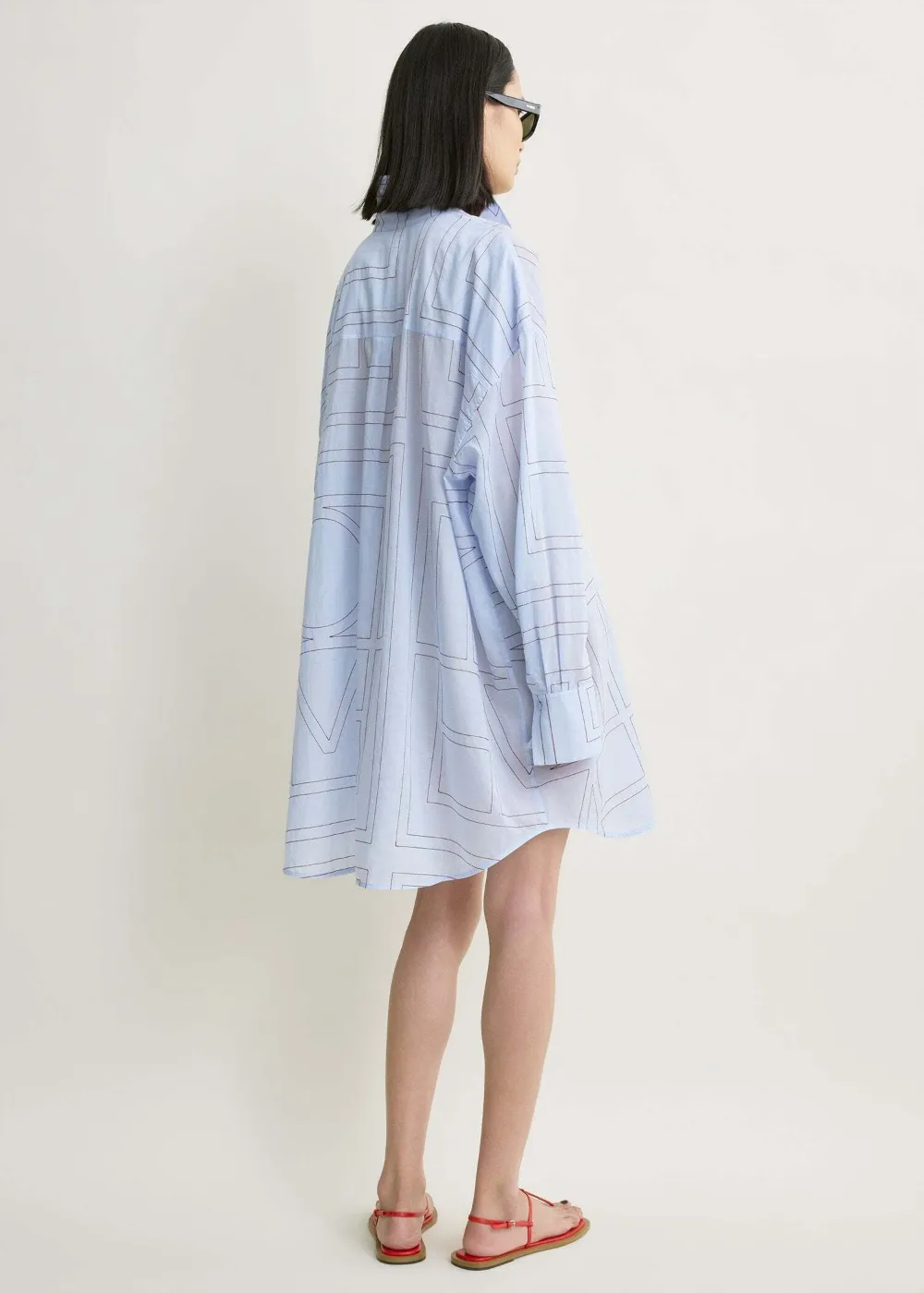 TOTEME Blouse met borduurwerk Blauw