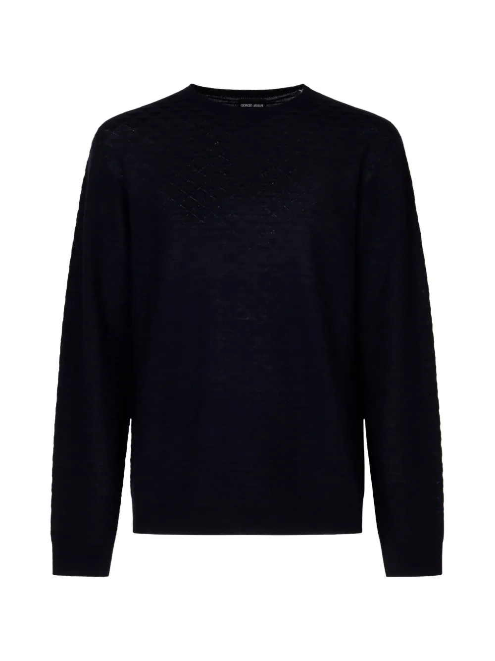 Giorgio Armani diamond-knit sweater - Blu