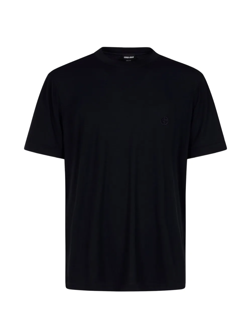 Giorgio Armani GA logo-embroidered T-shirt - Nero