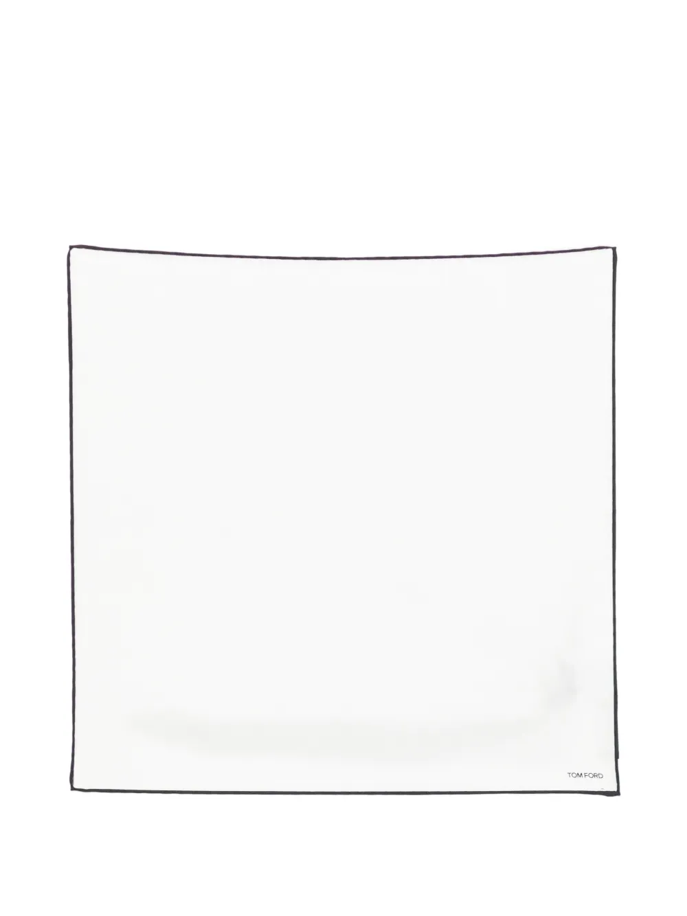TOM FORD contrast-trim pocket square - Bianco