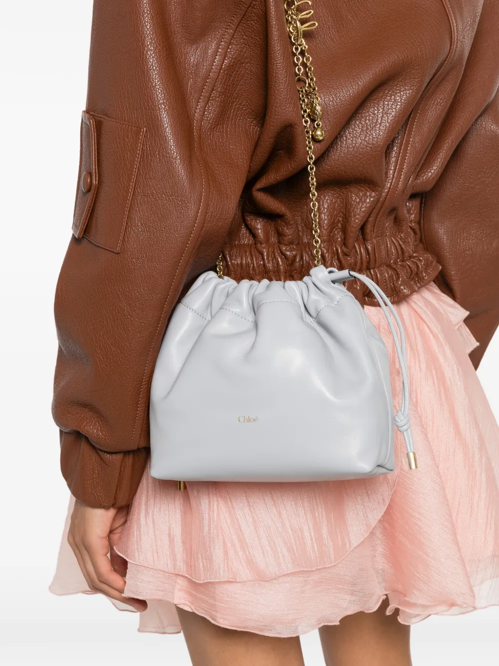 Chloé Shopper met trekkoord Grijs