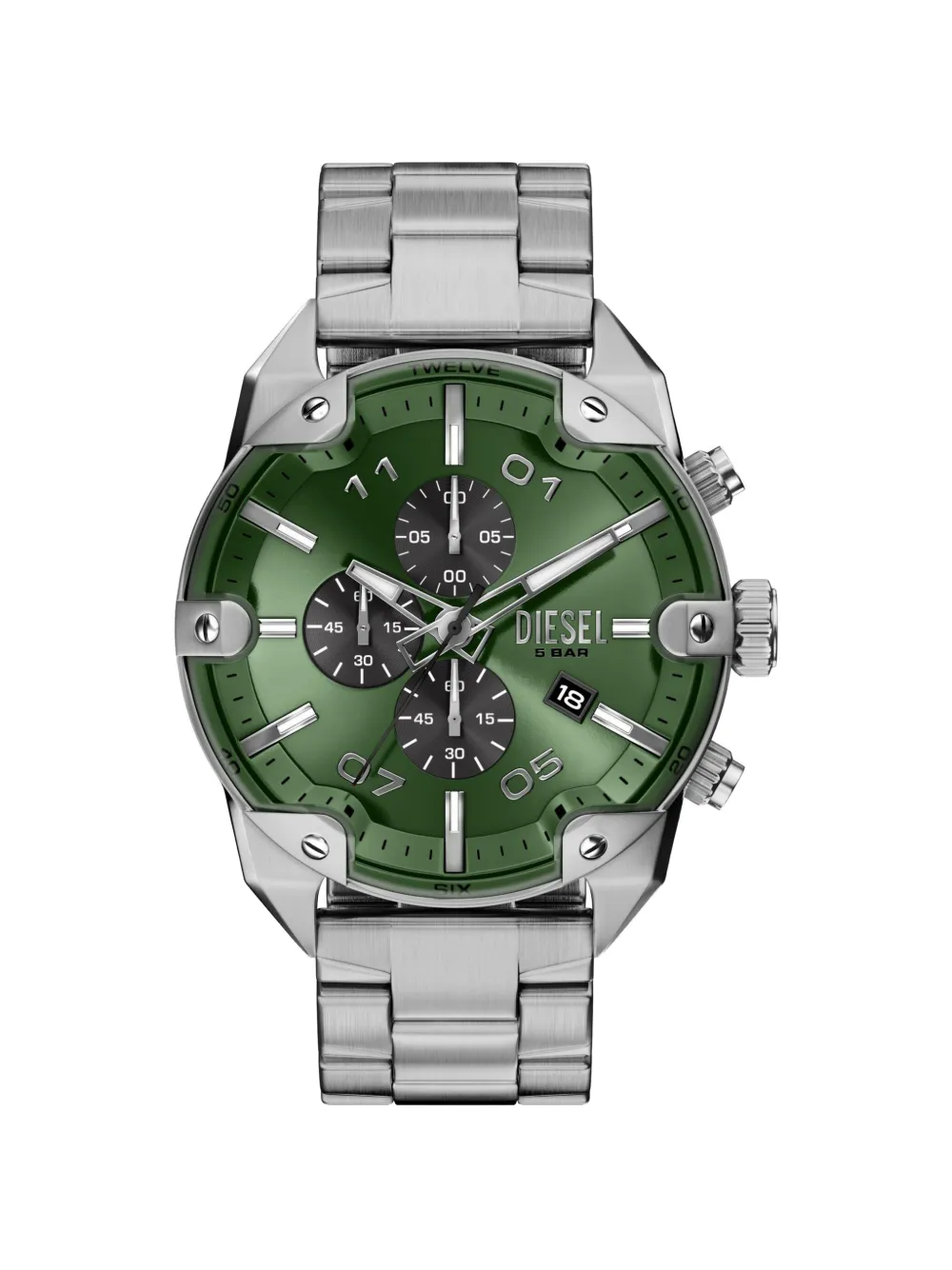Diesel Spiked chronograph 49mm watch - Verde