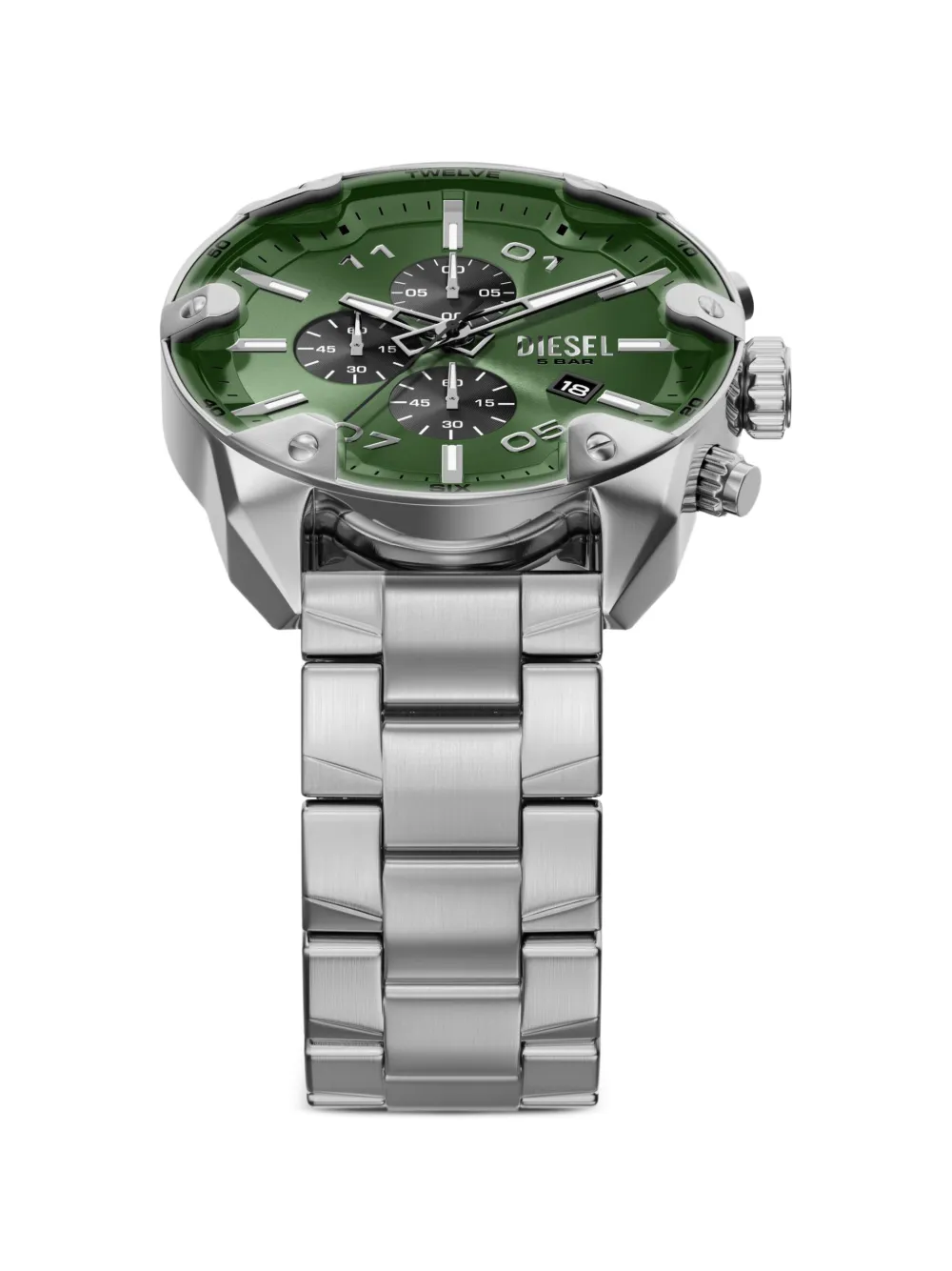 Diesel Spiked Chronograph 49mm Watch | Green | FARFETCH