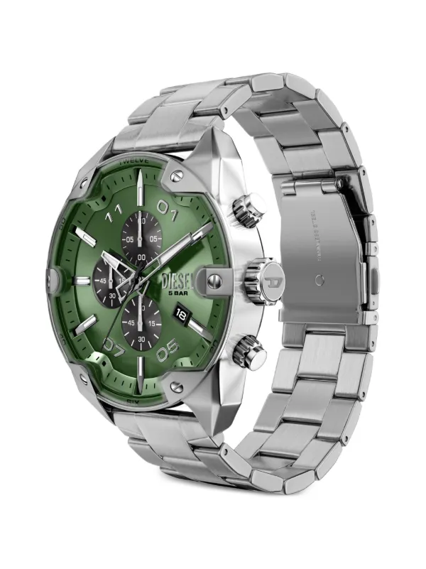Diesel Spiked Chronograph 49mm Watch | Green | FARFETCH
