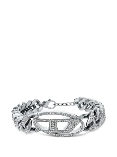 Diesel Oval D crystal-embellished bracelet