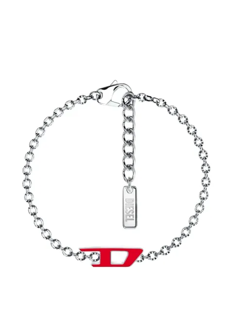 Diesel enamel D logo chain bracelets