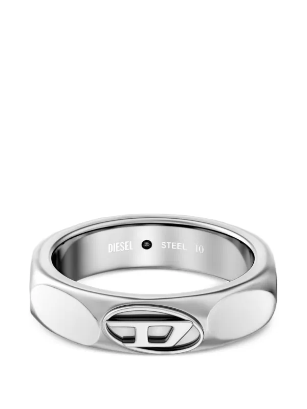 Diesel Oval D Logo Ring | Silver | FARFETCH TW