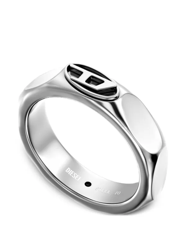 Diesel Oval D Logo Ring | Silver | FARFETCH TW