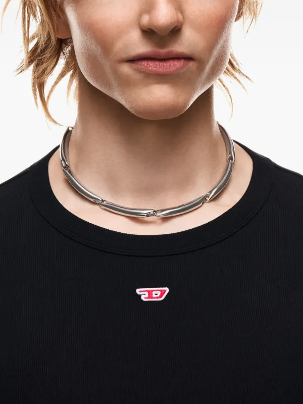 Diesel Dロゴ ネックレス | シルバートーン | FARFETCH JP