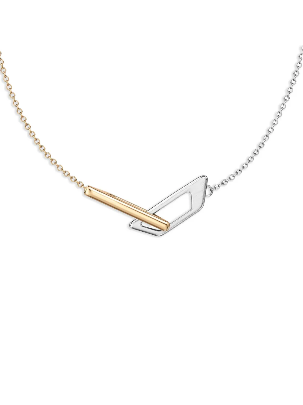  Diesel Collar De Cadena Con Componente En D - Dorado 