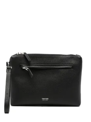 Zegna レザー クラッチバッグ | ブラック | FARFETCH JP