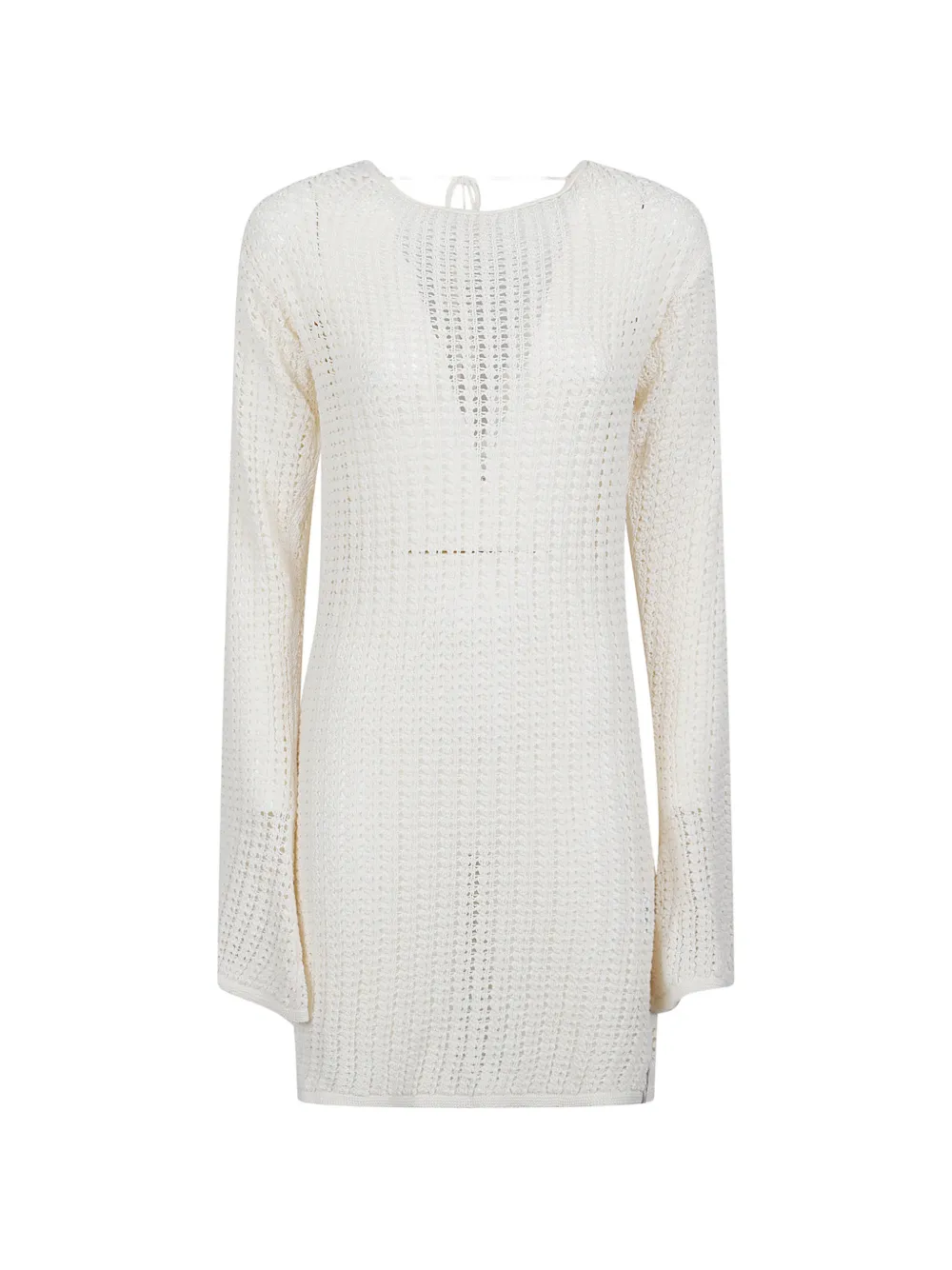 HINNOMINATE open-knit mini dress - Toni neutri