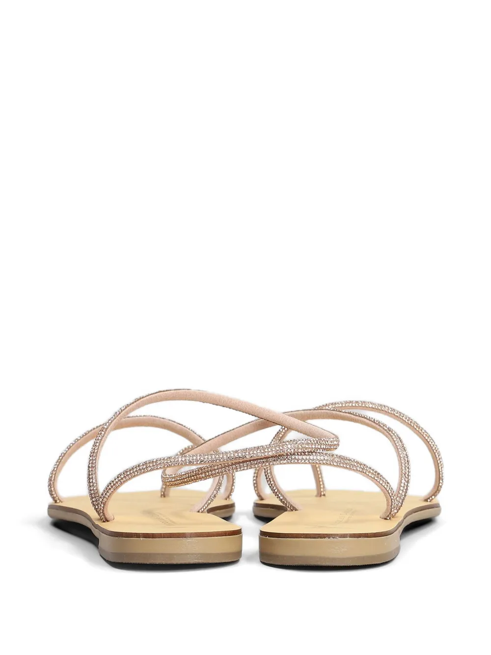 Nicolas Lainas Ithaca sandalen verfraaid met kristallen Beige