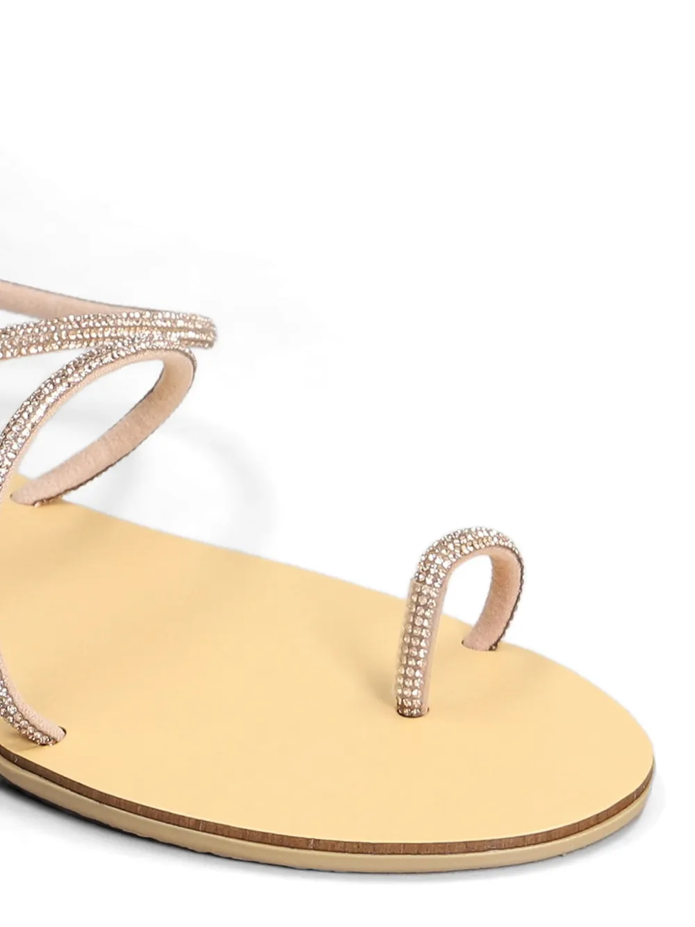 Nicolas Lainas Ithaca sandalen verfraaid met kristallen Beige