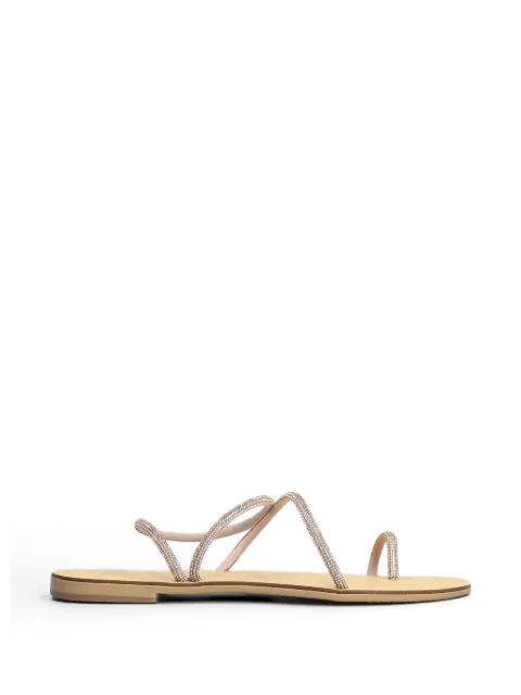 Nicolas Lainas Ithaca crystal-embellished toe-strap sandals
