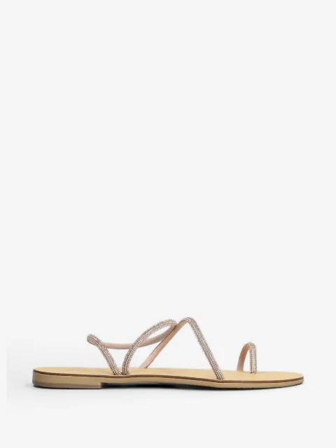 Nicolas Lainas Ithaca crystal-embellished toe-strap sandals