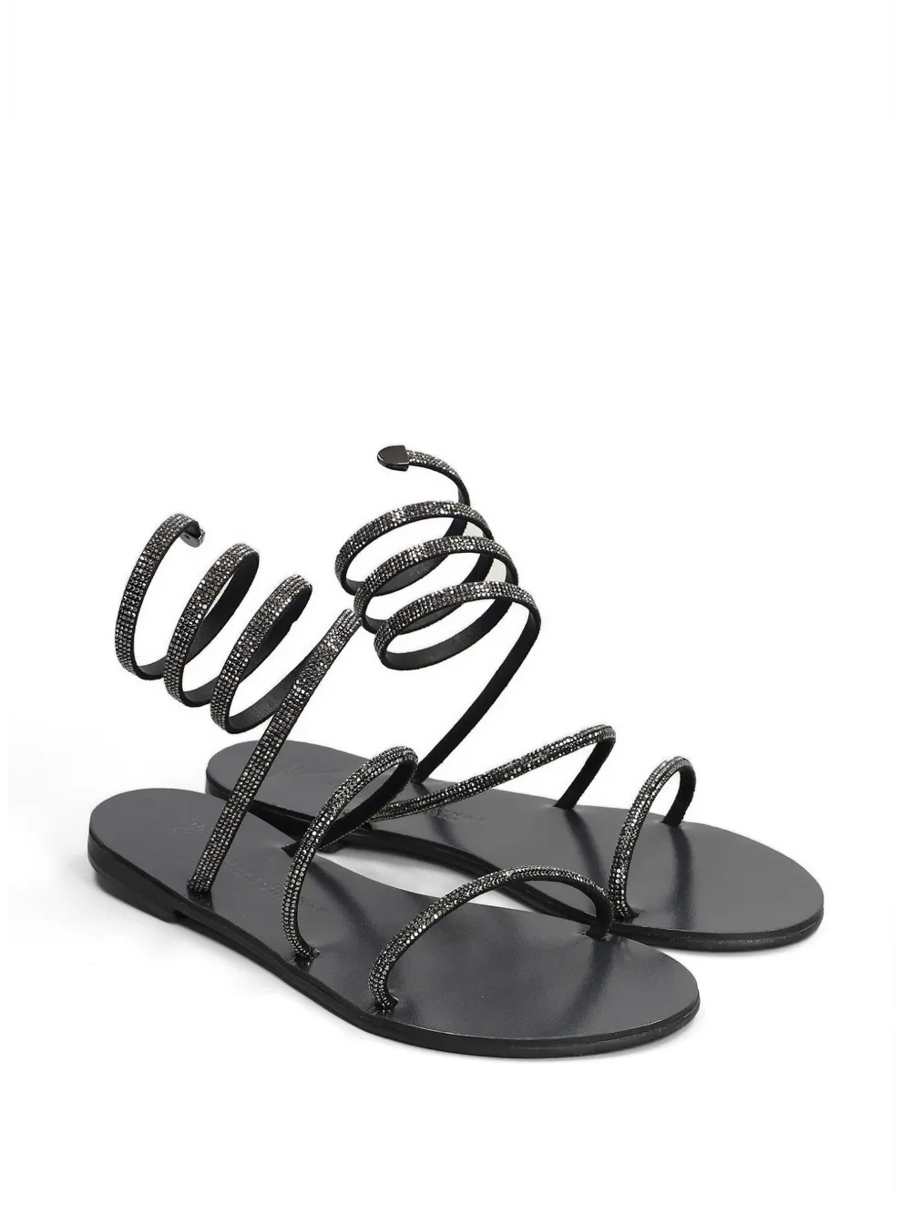 Nicolas Lainas Paros sandalen verfraaid met kristallen Zwart