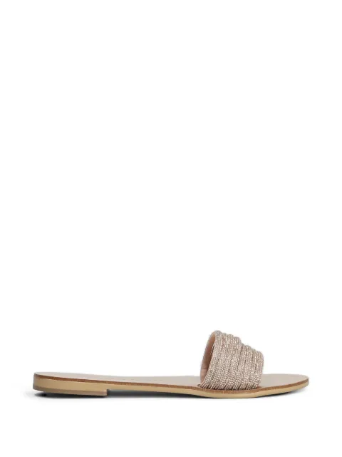 Nicolas Lainas Kimolos crystal-embellished multi-strap sandals