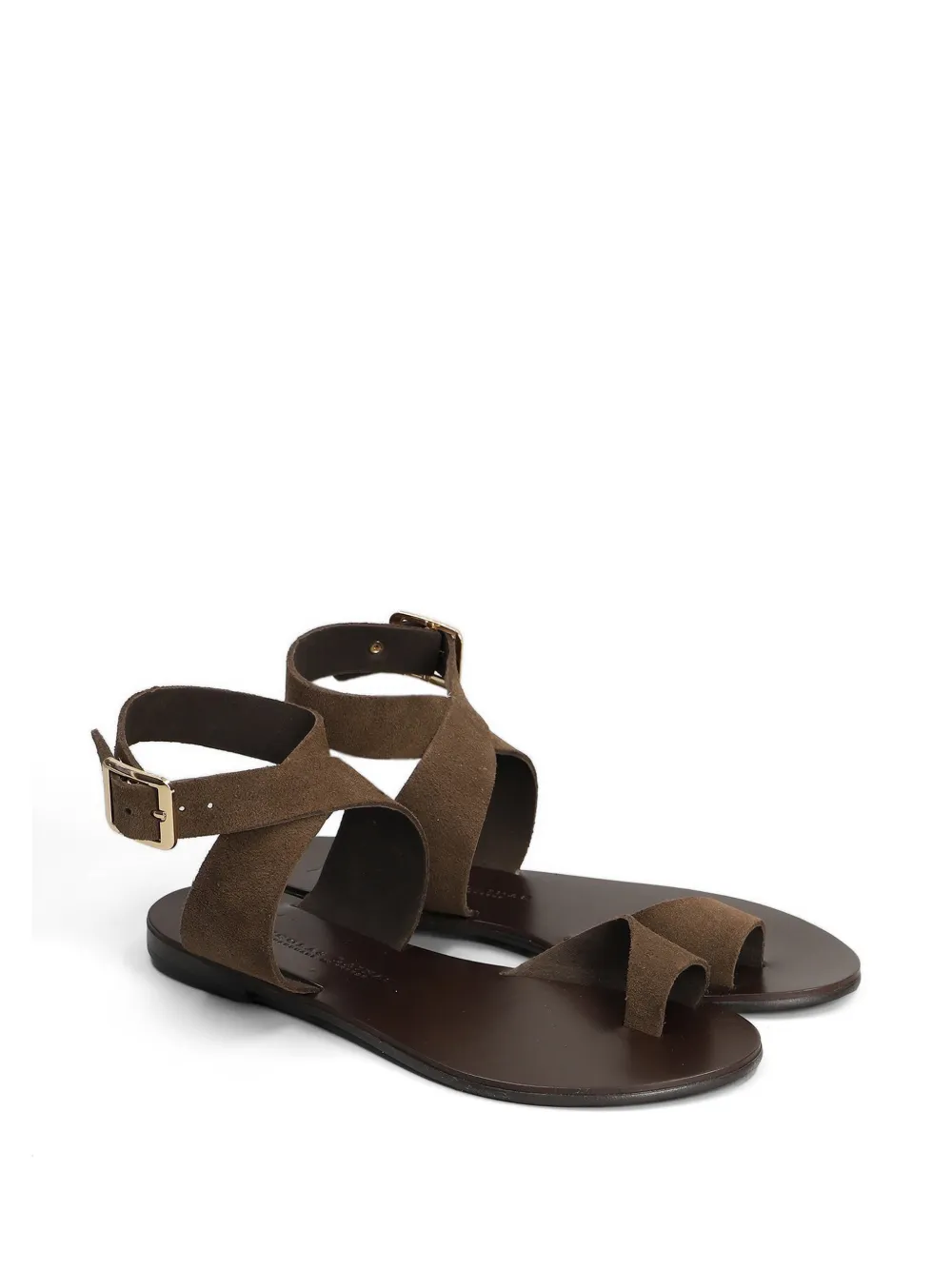 Nicolas Lainas Sandalen met teenbandje Bruin