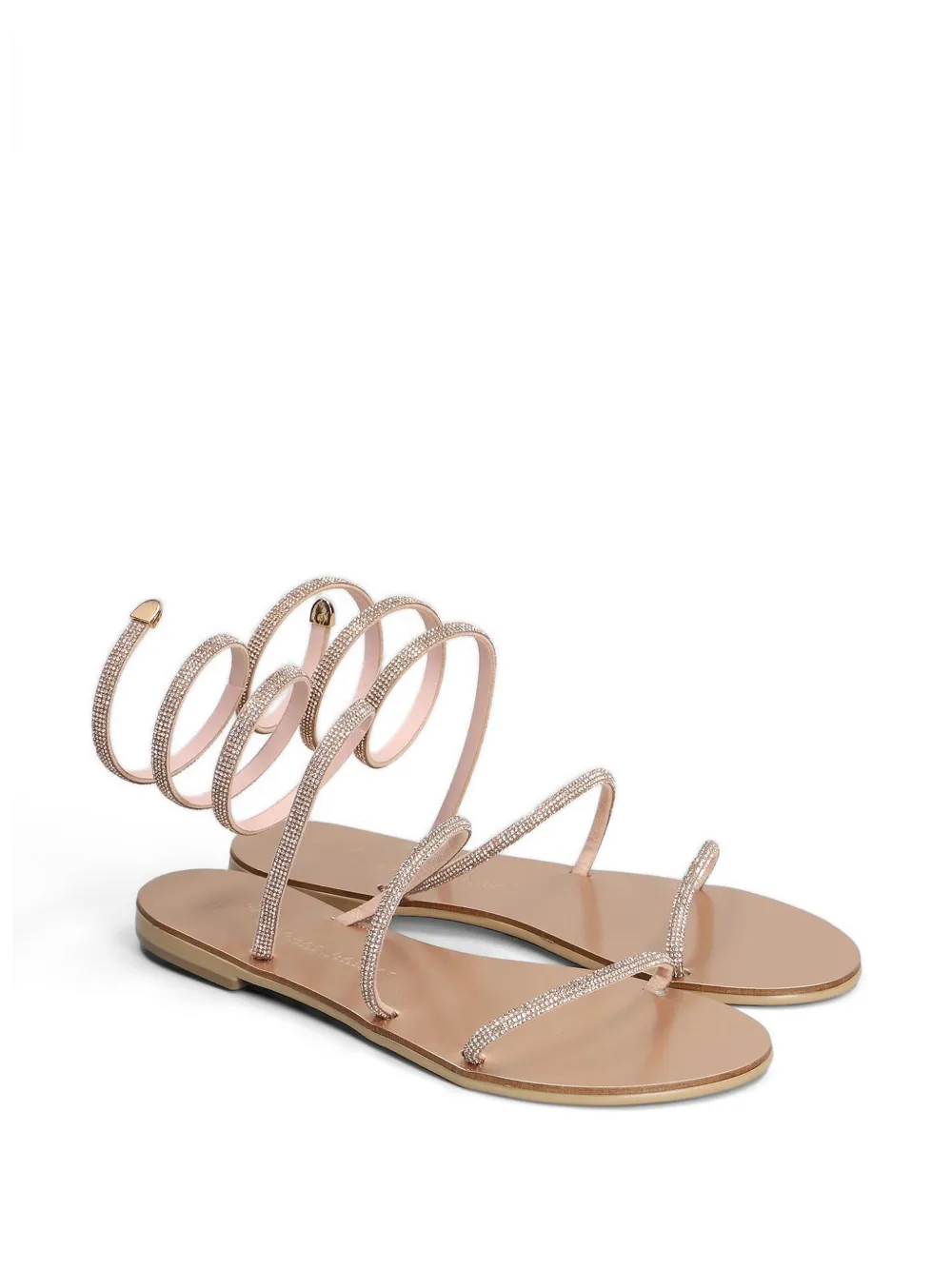 Nicolas Lainas Sandalen verfraaid met kristal Beige