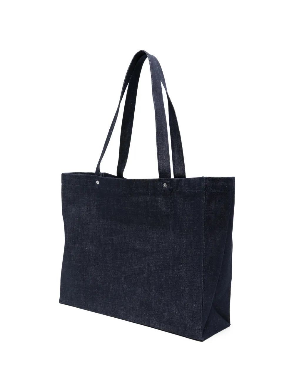 A.P.C. Denim schoudertas met logoprint Blauw