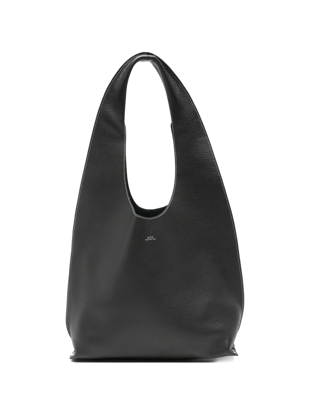 A.P.C. Le Neige grainy-leather shoulder bag - Nero