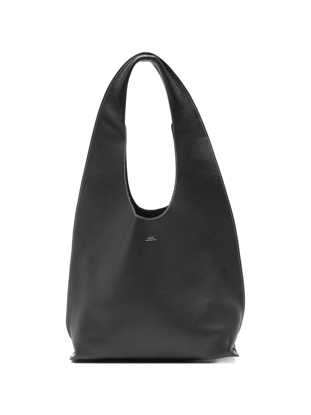 A.P.C. Le Neige grainy-leather shoulder bag - Nero