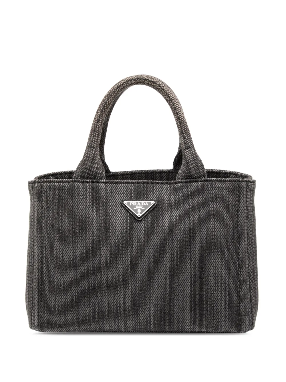 Prada Pre-Owned 2013-2026 Small Canvas Canapa satchel - Grigio