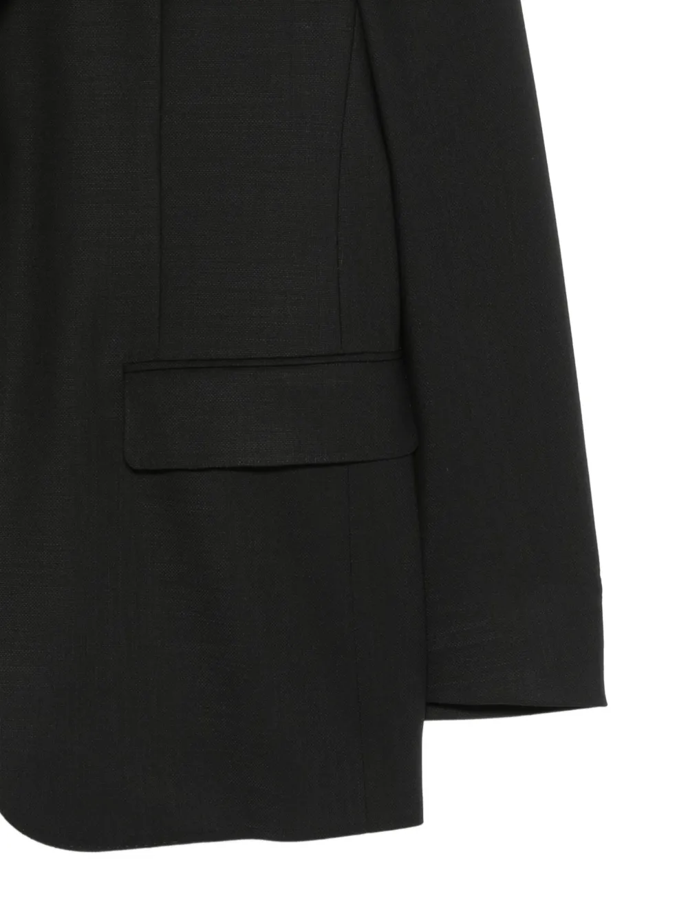 Canali Blazer met enkele rij knopen en gekerfde revers Zwart