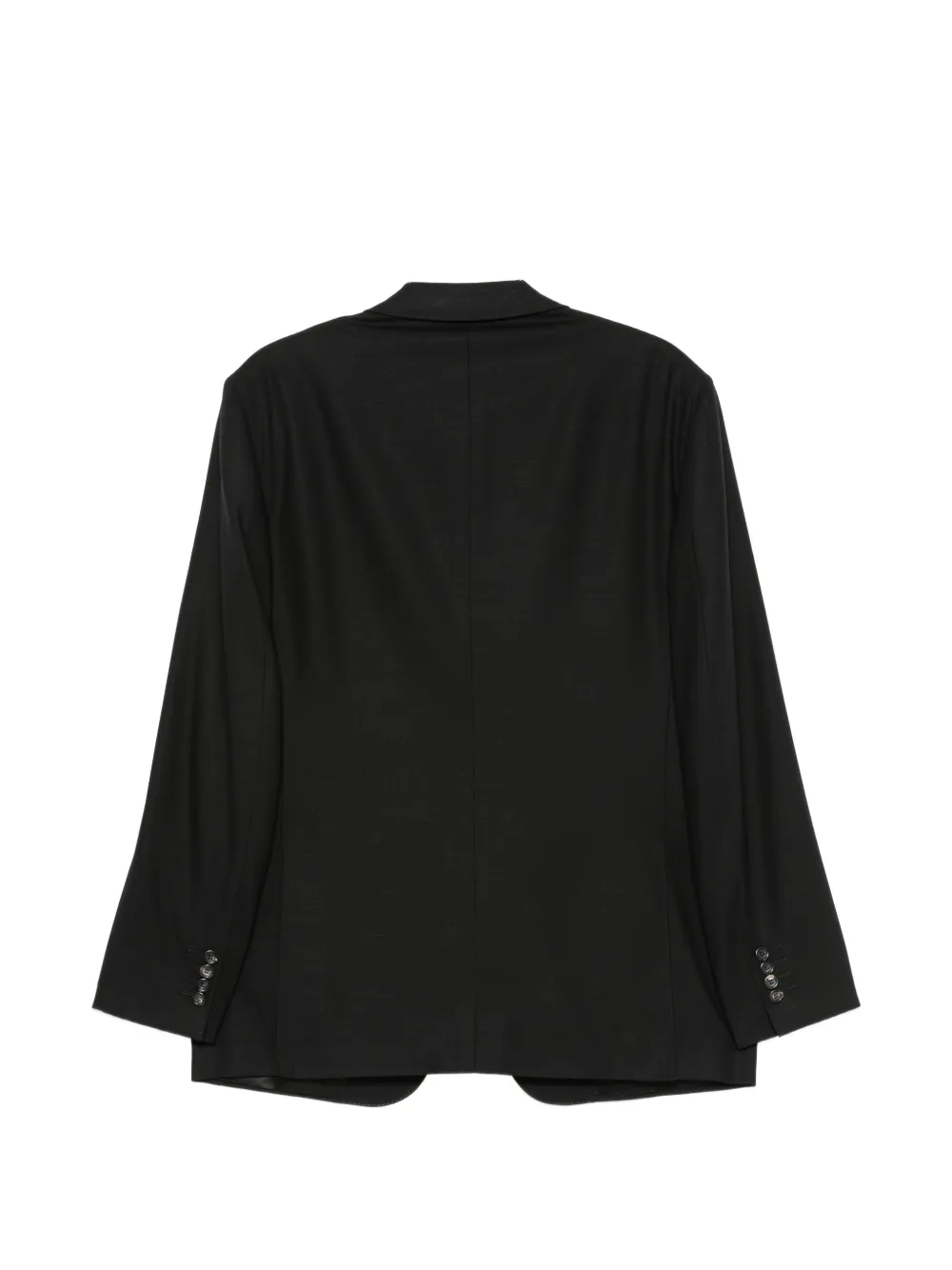 Canali Blazer met enkele rij knopen en gekerfde revers Zwart