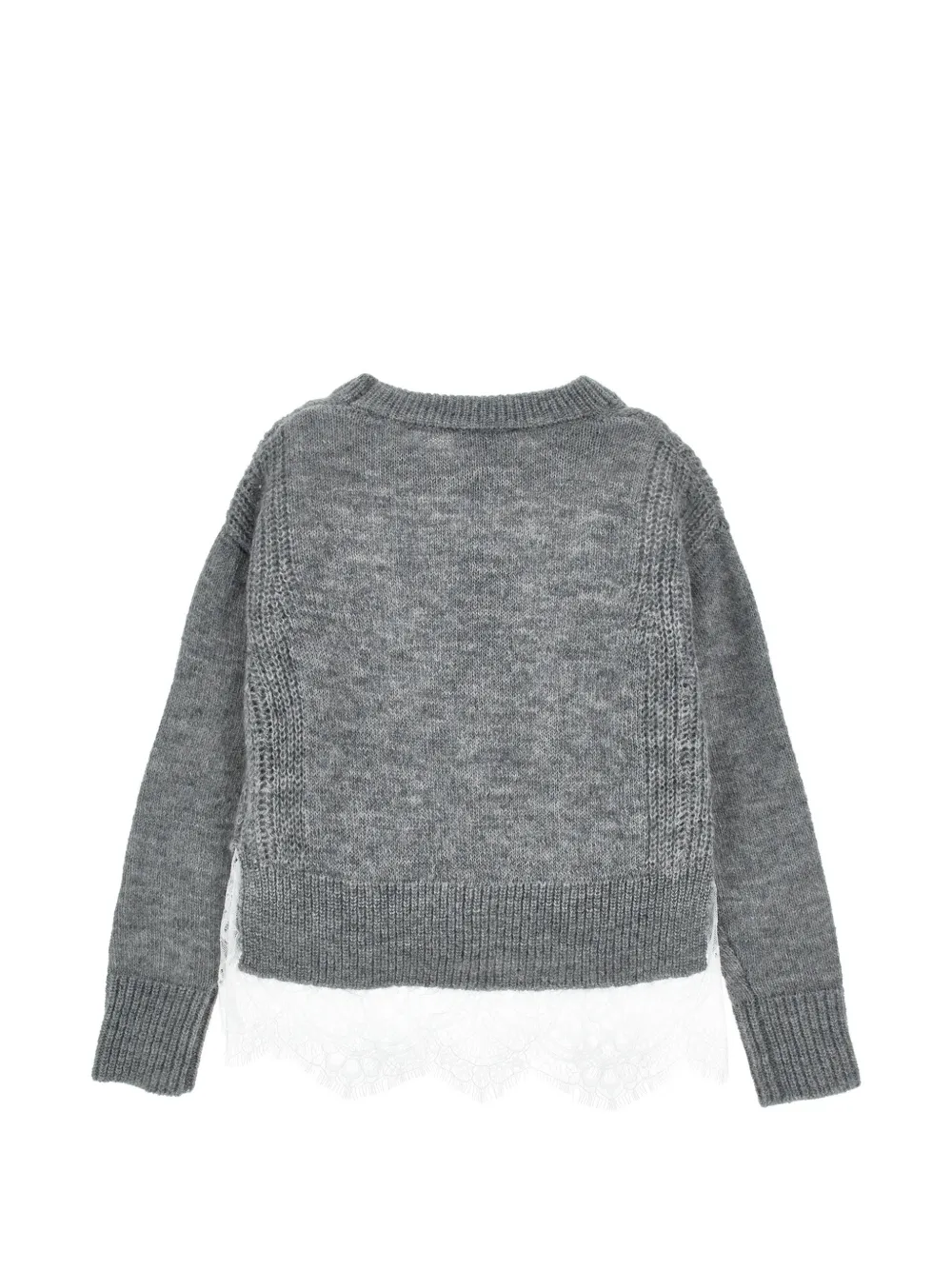 Ermanno Scervino Junior Kabelgebreide trui Grijs