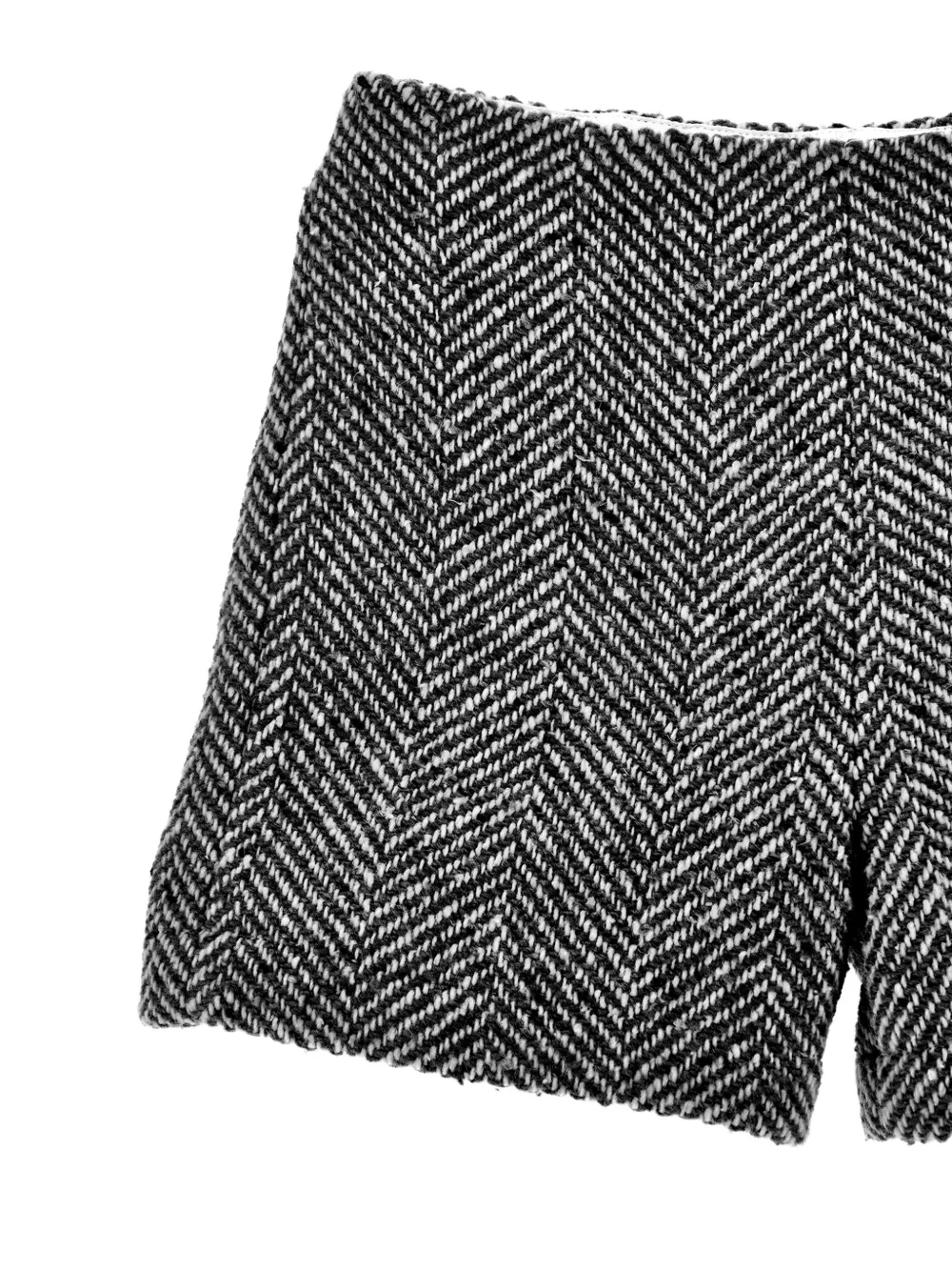 Ermanno Scervino Junior Shorts met visgraat patroon Zwart