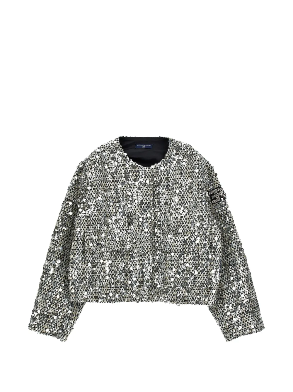 Ermanno Scervino Junior Giacca con paillettes - Argento