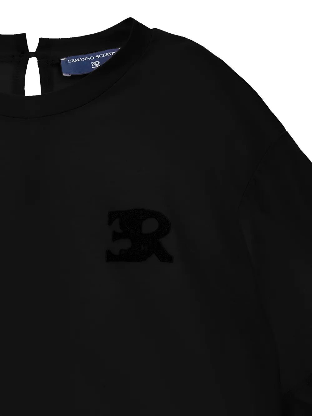 Ermanno Scervino Junior T-shirt met logopatch Zwart