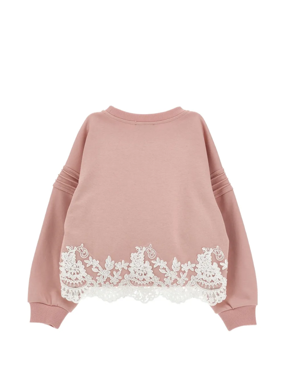 Ermanno Scervino Junior Hoodie met logo-afwerking Roze