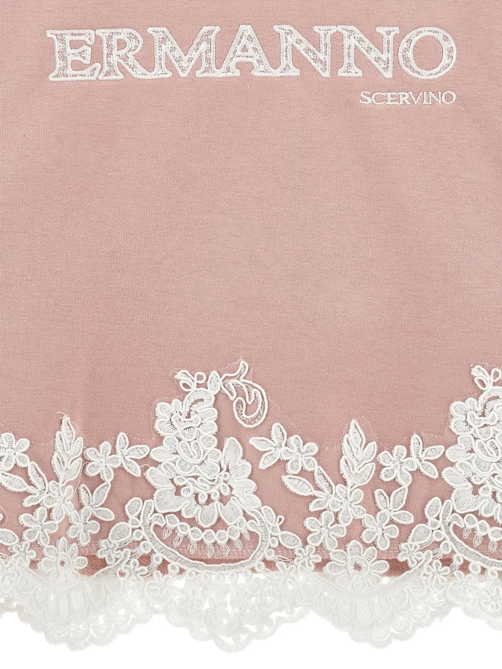 Ermanno Scervino Junior Hoodie met logo-afwerking Roze