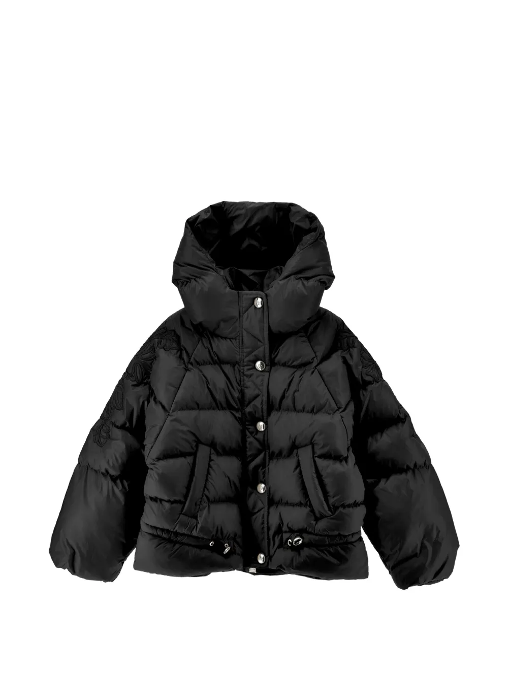 Ermanno Scervino Junior Piumino con ricamo - Nero