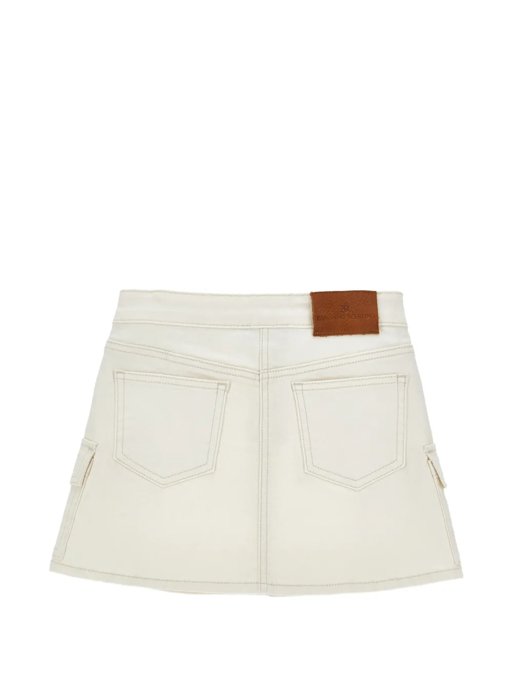 Ermanno Scervino Junior Cargo rok met gespdetail Beige