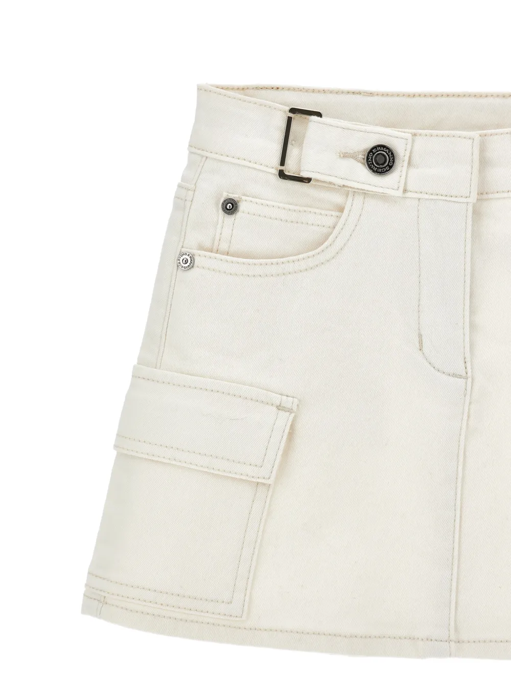 Ermanno Scervino Junior Cargo rok met gespdetail Beige
