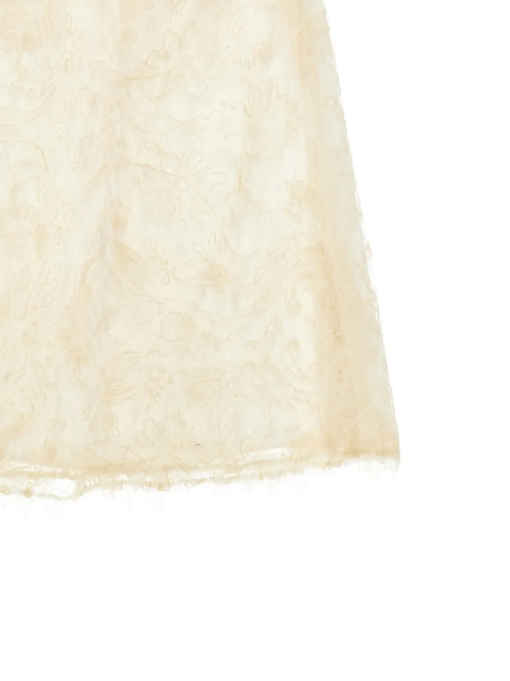 Ermanno Scervino Junior Kanten midi-rok met pailletten Beige
