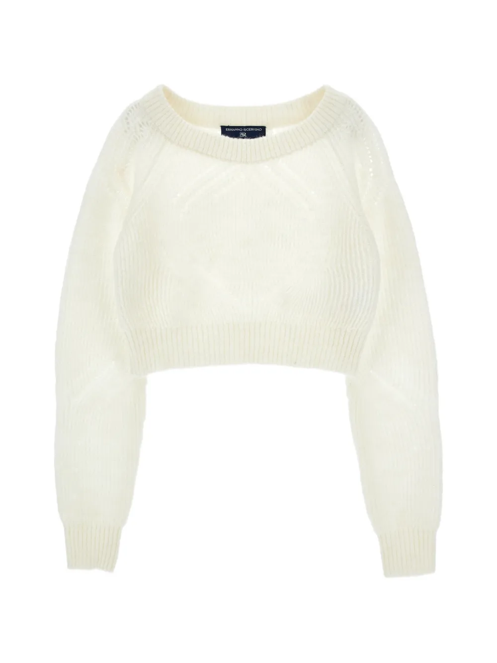 Ermanno Scervino Junior Maglione crop a rombi - Toni neutri